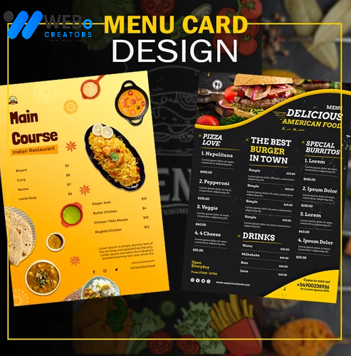 Restaurant digital menu board Glasgow, Uk menu printing services online food menu design 2026