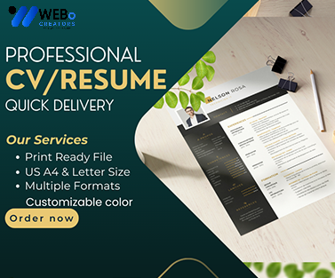 Elegant Resume Design Service, CV designs, CV writing in Glasgow, Uk For Gain Job